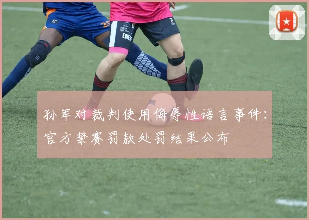 孙军对裁判使用侮辱性语言事件：官方禁赛罚款处罚结果公布
